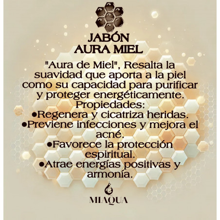 JABÓN *AURA MIEL* Miel y Propóleo- Miaqua Parfums
