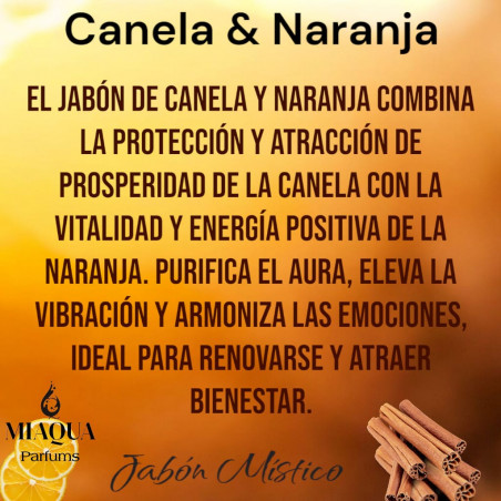 JABÓN MÍSTICO CANELA & NARANJA*-Prosperidad*Atracción*Vitalidad