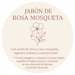 JABÓN ARTESANAL ROSA  MOSQUETA