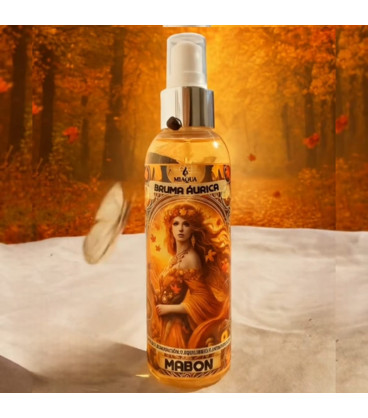 MABON BRUMA ÁURICA-CORPORAL-Gratitud, Calma, Equilibrio, Renovación.    ◇.Reflexión, Abundancia, Transformación.150ml