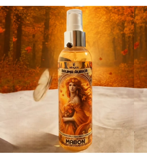 MABON BRUMA ÁURICA-CORPORAL-Gratitud, Calma, Equilibrio, Renovación.    ◇.Reflexión, Abundancia, Transformación.150ml