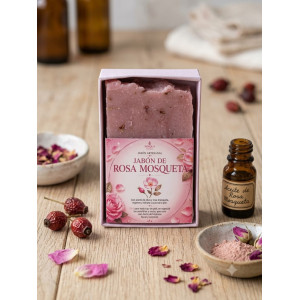 JABÓN ARTESANAL ROSA  MOSQUETA