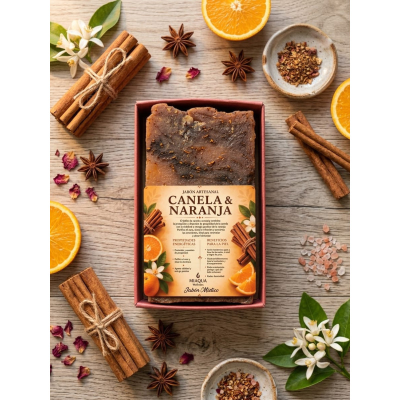 JABÓN MÍSTICO CANELA & NARANJA*-Prosperidad*Atracción*Vitalidad