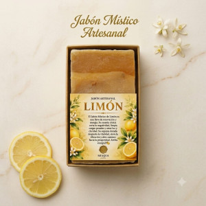 JABÓN  ARTESANAL LIMÓN* VITALIDAD Y ALEGRÍA